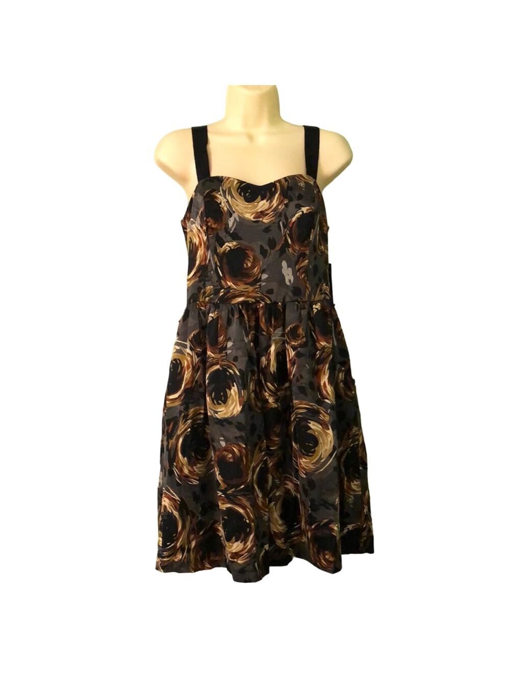 Kensie Dresses Gray Print Silky Dress Woman's Size 8